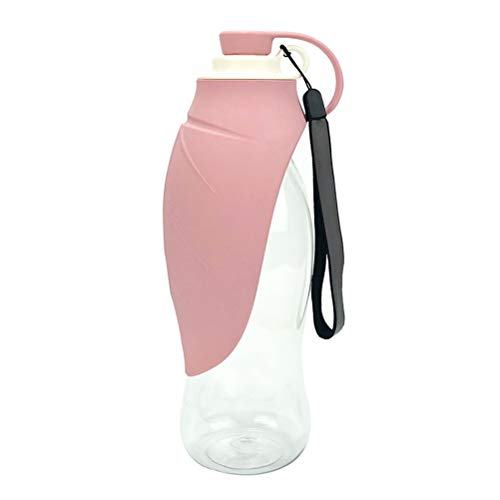 Haustier-Futterspender, Geschirr, Haustier-Trinkwasser580 ml Tragbare Haustier-Hunde-Wasserflasche Weiches Silikon-Blatt-Design Reise-Hundenapf for Welpen-Katze-Trinken im Freien Haustier-Wasserspende von ZORILO