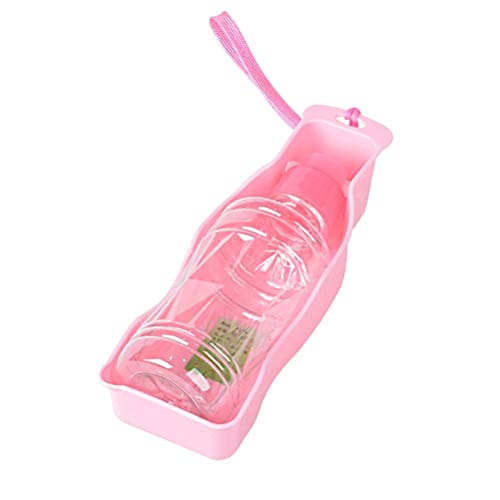 Haustier-Futterspender, Geschirr, Haustier-TrinkwasserTragbare Haustier-Hundekatzen-Wasserflasche Reisebecher Trinknapf Outdoor-Feeder-Hundewasserspender Haustierprodukte for Hunde 245/450ml (Color : von ZORILO