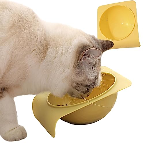 Erhöhter Katzennapf – um 15 Grad geneigter Napf – schräge Futter- oder Wassernäpfe für Katzen, Haustierbedarf, geräuscharm, Rückflussverhinderung, ergonomisch, stressfrei Zorq von ZORQ