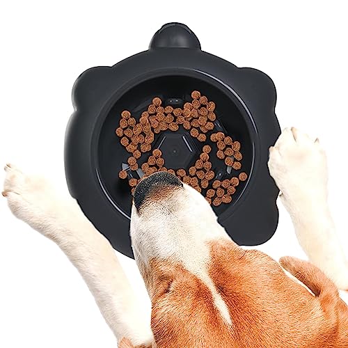 Hundenapf für langsames Füttern – Langsamer Futternapf für Welpen, das Fressen verlangsamt Schildkrötenform, Hunde-Puzzle-Schüssel für Rassen, Hunde, hilft bei der richtigen Verdauung, Haustiernapf, von ZORQ