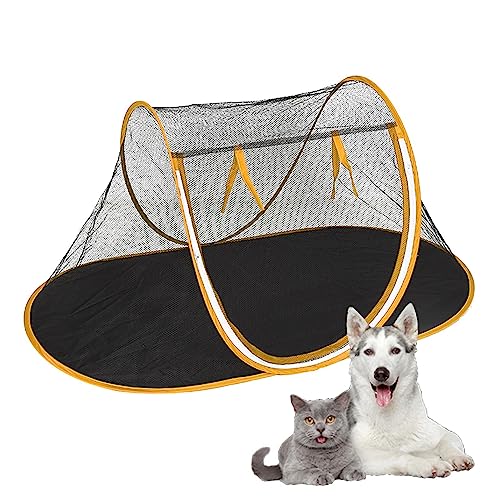 Katzen-Netzzelt, faltbarer Hunde-Laufstall, tragbar, Outdoor-Zelt für Haustiere, Hundezaun für Camping, Hunde-Laufstall, tragbar, kleines Haustierzelt mit Netz Zorq von ZORQ