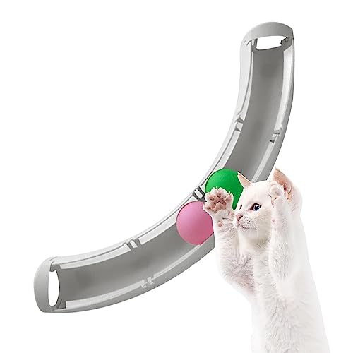 Katzenball Track Spielzeug | Bunte Bälle Track Spielzeug für Katzen – Multifunktionales interaktives Spielzeug für Katzen, bissfest, stabil, lustiges Spielzeug für Katze, Zuhause, Haustiere Zorq von ZORQ