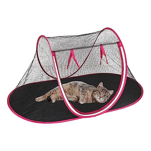 Katzennetzzelt | Faltbares Outdoor-Zelt für Haustiere - Katzen-Außenspielhaus, Hundezaun für Camping, Hundelaufstall, tragbares kleines Haustierzelt für Katzen Zorq von ZORQ