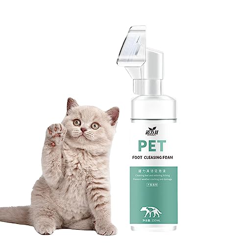 Pfotenreiniger-Schaum, 150 ml, wasserloses Shampoo, Pfotenreiniger mit Bürste für Hunde, kein Spülen, Hundeshampoo, Haustierfußreinigungsschaum für Hunde und Katzen Zorq von ZORQ
