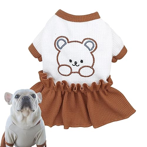 ZORQ Süßes Hundekostü - Welpenkleider Haustier-Hundekleid-T-Shirt,Atmungsaktives Outfit, Katzenrock mit Bärenmuster, Welpenkleider für Chihuahua-Yorkie-Katze ZORQ Süßes Hundekostü - Welpenkleider Haustier-Hundekleid-T-Shirt,Atmungsaktives Outfit, Katzenrock mit Bärenmuster, Welpenkleider für Chihuahua-Yorkie-Katze von ZORQ
