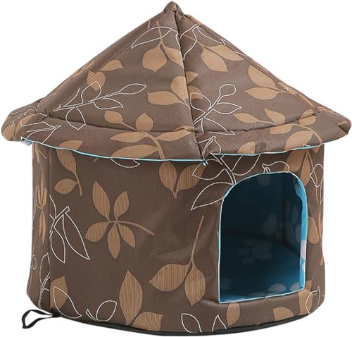 ZORZA Winter-Katzenhaus im Freien, tragbares Falthaus für Wildkatzen, warmes Winter-Katzenhaus, wasserdicht für Katzen,Braun,S ZORZA Winter-Katzenhaus im Freien, tragbares Falthaus für Wildkatzen, warmes Winter-Katzenhaus, wasserdicht für Katzen,Braun,S von ZORZA