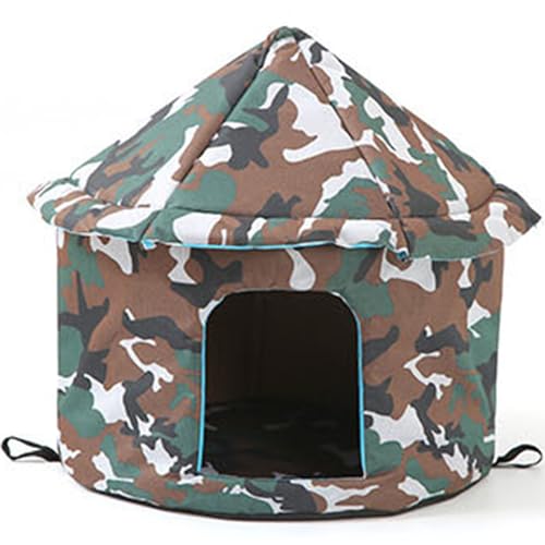 ZORZA Winter-Katzenhaus im Freien, tragbares Falthaus für Wildkatzen, warmes Winter-Katzenhaus, wasserdicht für Katzen,Green Camouflage,M ZORZA Winter-Katzenhaus im Freien, tragbares Falthaus für Wildkatzen, warmes Winter-Katzenhaus, wasserdicht für Katzen,Green Camouflage,M von ZORZA