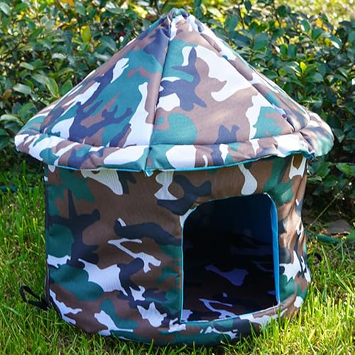 ZORZA Winter-Katzenhaus im Freien, tragbares Falthaus für Wildkatzen, warmes Winter-Katzenhaus, wasserdicht für Katzen,White Camouflage,S ZORZA Winter-Katzenhaus im Freien, tragbares Falthaus für Wildkatzen, warmes Winter-Katzenhaus, wasserdicht für Katzen,White Camouflage,S von ZORZA