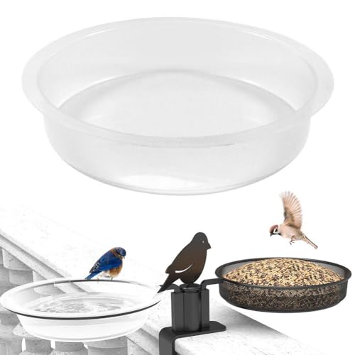 Kunststoff-Vogelfutterstation, Wasserschale, Ersatzschale für Wildvögel, Futterstation, Vogelfutterstation, Gartenzubehör für Vögel im Freien Kunststoff-Vogelfutterstation, Wasserschale, Ersatzschale für Wildvögel, Futterstation, Vogelfutterstation, Gartenzubehör für Vögel im Freien von ZOUBAOQ