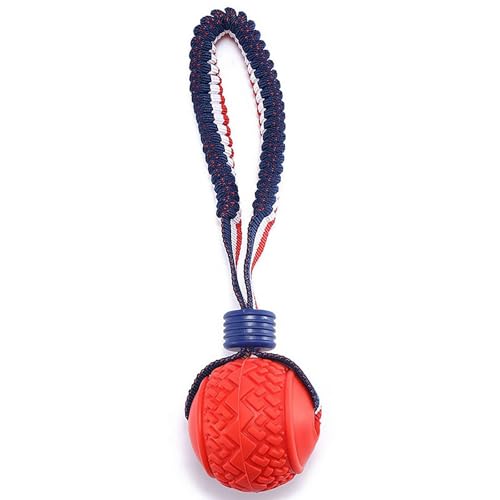 ZOUBAOQ Hundetrainingsball am Seil, Gummi-Hundespielzeug, Ball mit Griff, Übungs- und Belohnungsspielzeug für Hunde zum Kautraining, Ziehspielzeug, Zerrspielzeug, Hunde Apportierspielzeug ZOUBAOQ Hundetrainingsball am Seil, Gummi-Hundespielzeug, Ball mit Griff, Übungs- und Belohnungsspielzeug für Hunde zum Kautraining, Ziehspielzeug, Zerrspielzeug, Hunde Apportierspielzeug von ZOUBAOQ