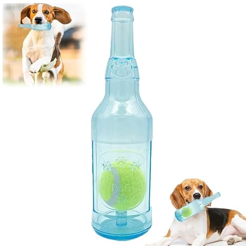 ZOUBAOQ Quietschendes Hundespielzeug, Bierflaschen-Kauspielzeug für Hunde, Wasserflaschen-Cruncher, interaktives, lustiges Hundespielzeug mit Quietscher für kleine und mittelgroße Hunde ZOUBAOQ Quietschendes Hundespielzeug, Bierflaschen-Kauspielzeug für Hunde, Wasserflaschen-Cruncher, interaktives, lustiges Hundespielzeug mit Quietscher für kleine und mittelgroße Hunde von ZOUBAOQ