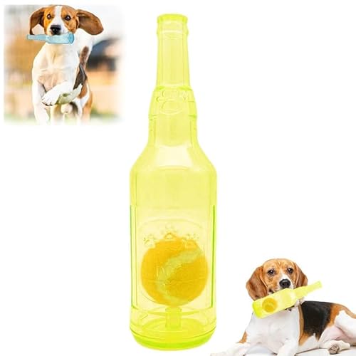 ZOUBAOQ Quietschendes Hundespielzeug, Bierflaschen-Kauspielzeug für Hunde, Wasserflaschen-Cruncher, interaktives, lustiges Hundespielzeug mit Quietscher für kleine und mittelgroße Hunde ZOUBAOQ Quietschendes Hundespielzeug, Bierflaschen-Kauspielzeug für Hunde, Wasserflaschen-Cruncher, interaktives, lustiges Hundespielzeug mit Quietscher für kleine und mittelgroße Hunde von ZOUBAOQ