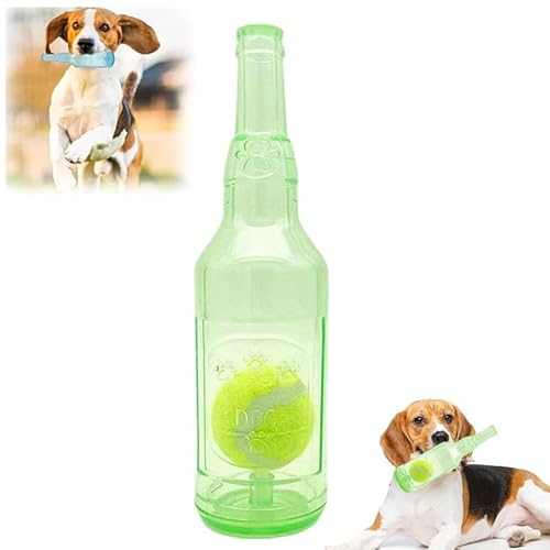 ZOUBAOQ Quietschendes Hundespielzeug, Bierflaschen-Kauspielzeug für Hunde, Wasserflaschen-Cruncher, interaktives, lustiges Hundespielzeug mit Quietscher für kleine und mittelgroße Hunde ZOUBAOQ Quietschendes Hundespielzeug, Bierflaschen-Kauspielzeug für Hunde, Wasserflaschen-Cruncher, interaktives, lustiges Hundespielzeug mit Quietscher für kleine und mittelgroße Hunde von ZOUBAOQ