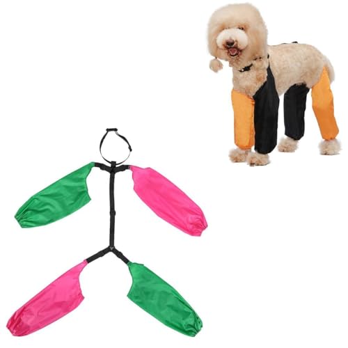 ZOUBAOQ Wasserdichte Hunde-Leggings, verstellbare schmutzige Hundeärmel, Hunde-Regenmantel, Schutz für Pudel, langhaarige Beinabdeckung von ZOUBAOQ