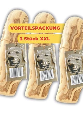 Zoys® Kaffeeholz für Hunde - 3er VORTEILSPACKUNG -XXL ab 30kg Gewicht - Natürlicher Kauknochen für Zahnreinigung & Zahngesundheit & nachhaltige Beschäftigung - Hundezubehör langlebig & risikoarm von ZOYS - ZEUS TOYS