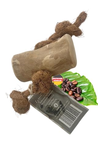 Zoys® Kaffeeholz Kokosseil M – Natürlicher Kauartikel & Zerrspielzeug für Hunde >15 kg – Koffeinfrei, splitterarm – Unterstützt Zahnreinigung – Robust nachhaltiges Hundespielzeug von ZOYS - ZEUS TOYS