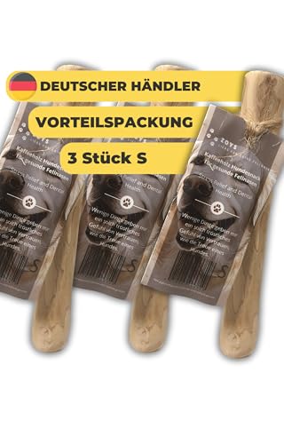 Zoys® Kaffeeholz für Hunde - Kaustab für Zahnreinigung & Zahngesundheit & nachhaltige Beschäftigung - Hundezubehör langlebig & risikoarm (Größe S (3er-Pack)) von ZOYS - ZEUS TOYS