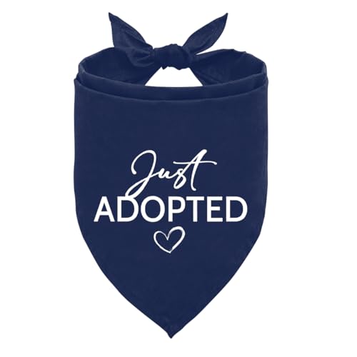 Adopt Me Halstücher für Hunde, Just Adopted Hundehalstuch, marineblau, lustiges süßes Hundehalstuch, Haustier-Hunde-Dreieckschal, Geschenk für Hundeliebhaber, Hundehalstuch für kleine, mittelgroße und Adopt Me Halstücher für Hunde, Just Adopted Hundehalstuch, marineblau, lustiges süßes Hundehalstuch, Haustier-Hunde-Dreieckschal, Geschenk für Hundeliebhaber, Hundehalstuch für kleine, mittelgroße und von ZPPRJF