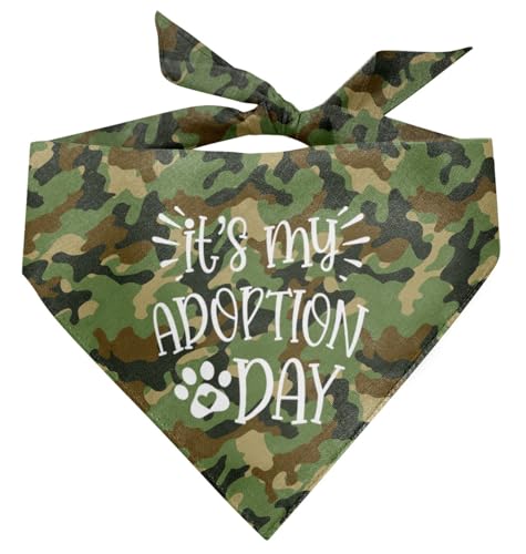Adoption Day Hundehalstuch, Hundehalstuch, Camouflage, Hundehalstuch, Zubehör, Haustier-Dreieckstuch, Hundehalstuch, Hundehalstuch, Hundehalstuch für kleine, mittelgroße und große Hunde, Geschenk für von ZPPRJF