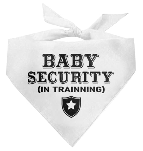 Baby Security in Training Hundehalstuch, Hundehalstuch, weißes Hundeschal, Zubehör, Haustier Hund Dreieckstuch, Hundehalstuch, Hundehalstuch für kleine, mittelgroße und große Hunde, Geschenk für von ZPPRJF
