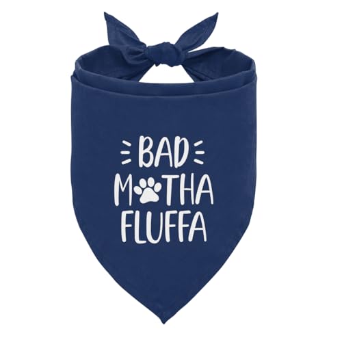 Bad Motha Fluffa Hundehalstuch, lustiges Dreieckstuch für Haustiere, dunkelblaues Hundehalstuch, bedrucktes Hundehalstuch, Geschenk für Hundeliebhaber, Geburtstag oder Weihnachten Bad Motha Fluffa Hundehalstuch, lustiges Dreieckstuch für Haustiere, dunkelblaues Hundehalstuch, bedrucktes Hundehalstuch, Geschenk für Hundeliebhaber, Geburtstag oder Weihnachten von ZPPRJF