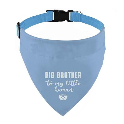 Big Broher Hundehalstuch mit verstellbarer Schnalle, verstellbares Haustierhalsband mit Schnellverschluss-Schnalle für kleine, mittelgroße und große Haustiere (blau) von ZPPRJF