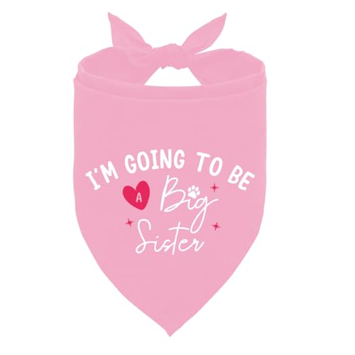 Big Sister Hundehalstuch, Big Sister Bandana für Hund, rosa Hundehalstuch, Hundehalstuch, Schwangerschaftsankündigung, große Schwester, Hunde-Shirt, Baby-Ankündigung, Hundehalstuch, Geschenk für Big Sister Hundehalstuch, Big Sister Bandana für Hund, rosa Hundehalstuch, Hundehalstuch, Schwangerschaftsankündigung, große Schwester, Hunde-Shirt, Baby-Ankündigung, Hundehalstuch, Geschenk für von ZPPRJF