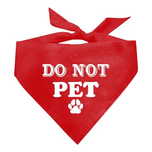 Do Not Pet Hundehalstuch, rotes Hundehalstuch, lustiges niedliches Hundehalstuch, Haustier-Hunde-Dreieckschal, Haustier-Hundeschal, Zubehör, Geschenk für Hundeliebhaber, Hundehalstuch für kleine, von ZPPRJF
