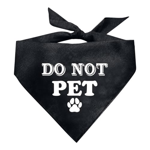 Do Not Pet Hundehalstuch, schwarzes Hundehalstuch, lustiges niedliches Hundehalstuch, Haustier-Hunde-Dreieckschal, Haustier-Hundeschal, Zubehör, Geschenk für Hundeliebhaber, Hundehalstuch für kleine, von ZPPRJF