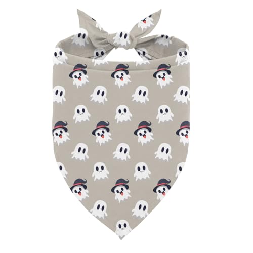 Halloween-Hundehalstuch, einzigartiger niedlicher Stil, Urlaubstuch, mit kleinem Geistermuster, verstellbar, bequem, Dreiecks-Hundehalstuch, Halloween-Party-Hundehalstücher Halloween-Hundehalstuch, einzigartiger niedlicher Stil, Urlaubstuch, mit kleinem Geistermuster, verstellbar, bequem, Dreiecks-Hundehalstuch, Halloween-Party-Hundehalstücher von ZPPRJF