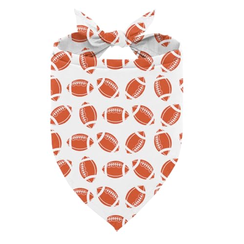 Halstuch, Rugby-Spiel-Hundehalstuch, verstellbar, bequem, dreieckig, weißes Haustier-Tuch mit Fußball-Muster für kleine, mittelgroße Jungen und Mädchen, Geschenk für Hunde Halstuch, Rugby-Spiel-Hundehalstuch, verstellbar, bequem, dreieckig, weißes Haustier-Tuch mit Fußball-Muster für kleine, mittelgroße Jungen und Mädchen, Geschenk für Hunde von ZPPRJF