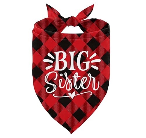 Halstuch für Hunde, Motiv: Big Sister Buffalo Plaid Plaid Blue Camo (B16) von ZPPRJF
