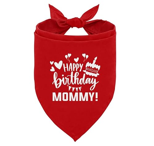 Happy Birthday Mom Hundehalstuch, rotes Hundehalstuch, Haustier-Hundeschal, Dreieckstuch, lustig, niedliches Hundehalstuch, Hundehalstuch für kleine, mittelgroße und große Hunde, Geschenk für Happy Birthday Mom Hundehalstuch, rotes Hundehalstuch, Haustier-Hundeschal, Dreieckstuch, lustig, niedliches Hundehalstuch, Hundehalstuch für kleine, mittelgroße und große Hunde, Geschenk für von ZPPRJF