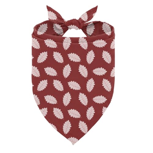 Herbst-Hundehalstuch, Haustier-Halstuch mit Herbstblätter-Muster, rot, verstellbar, bequem, Dreieckstuch für kleine und mittelgroße Hunde, Erntedank-Party, Haustier-Tuch von ZPPRJF