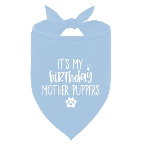 Hunde-Geburtstagstuch, Hundehalstuch, Babyblau, Hundehalstuch, Hundegeburtstagsgeschenk, Hundegeburtstagsanzug, Hundegeburtstags-Shirt, It's My Birthday Mother Puppers, Geschenk für Hundeliebhaber Hunde-Geburtstagstuch, Hundehalstuch, Babyblau, Hundehalstuch, Hundegeburtstagsgeschenk, Hundegeburtstagsanzug, Hundegeburtstags-Shirt, It's My Birthday Mother Puppers, Geschenk für Hundeliebhaber von ZPPRJF