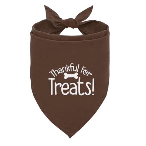 Hundehalstuch, dreieckiges Dreieckstuch mit Aufschrift "Thankful for Treats", verstellbares Haustier-Halstuch, Thanksgiving-Party, Hundehalstücher für kleine, mittelgroße Jungen und Mädchen Hundehalstuch, dreieckiges Dreieckstuch mit Aufschrift "Thankful for Treats", verstellbares Haustier-Halstuch, Thanksgiving-Party, Hundehalstücher für kleine, mittelgroße Jungen und Mädchen von ZPPRJF