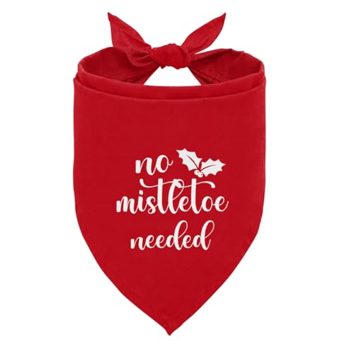 Hundehalstuch, kein Mistelzweig nötig, lustiges Weihnachts-Hundehalstuch, rot, verstellbares Dreieckstuch für Haustiere, bequeme Weihnachtsfeier, Haustier-Tuch für kleine und mittelgroße Hunde Hundehalstuch, kein Mistelzweig nötig, lustiges Weihnachts-Hundehalstuch, rot, verstellbares Dreieckstuch für Haustiere, bequeme Weihnachtsfeier, Haustier-Tuch für kleine und mittelgroße Hunde von ZPPRJF