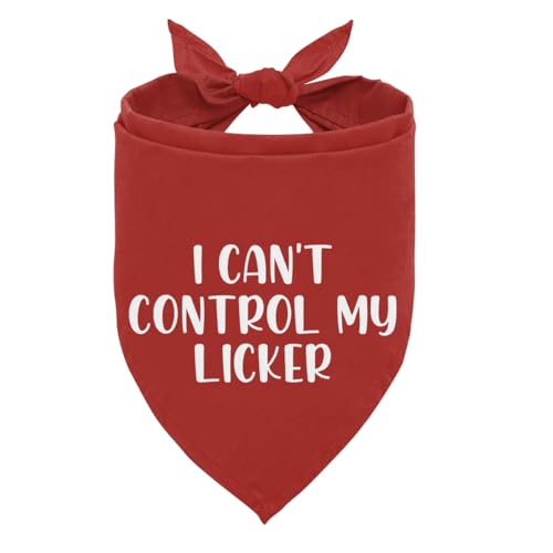 I Can't Control My Licker Hundehalstuch, Schlampige Küsse, Halstuch, lustiger niedlicher Haustier-Dreieck-Schal, Haustier-Schal, Zubehör für kleine, mittelgroße Hunde und Katzen, Foto-Requisite von ZPPRJF