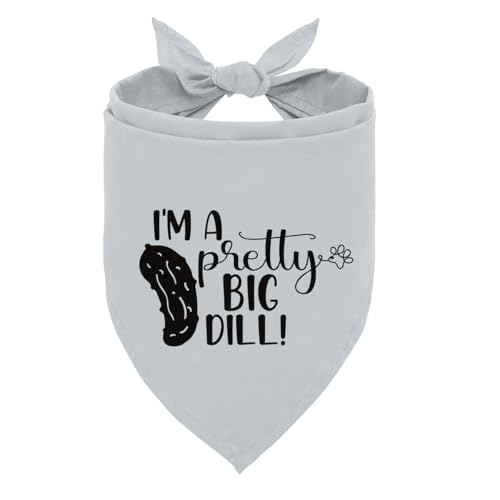 I'm a Pretty Big Dill Hundehalstuch, Dill Pickles Druck, Haustier-Geburtstagsgeschenk, graues Hundehalstuch, Zubehör für kleine und mittelgroße Hunde, Foto-Requisite, Geschenk für Hunde und I'm a Pretty Big Dill Hundehalstuch, Dill Pickles Druck, Haustier-Geburtstagsgeschenk, graues Hundehalstuch, Zubehör für kleine und mittelgroße Hunde, Foto-Requisite, Geschenk für Hunde und von ZPPRJF