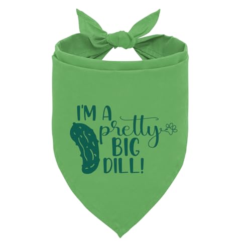 I'm a Pretty Big Dill Hundehalstuch, Dill Pickles Druck, Haustier-Geburtstagsgeschenk, grünes Hundehalstuch, Zubehör für kleine und mittelgroße Hunde, Foto-Requisite, Geschenk für Hunde und I'm a Pretty Big Dill Hundehalstuch, Dill Pickles Druck, Haustier-Geburtstagsgeschenk, grünes Hundehalstuch, Zubehör für kleine und mittelgroße Hunde, Foto-Requisite, Geschenk für Hunde und von ZPPRJF