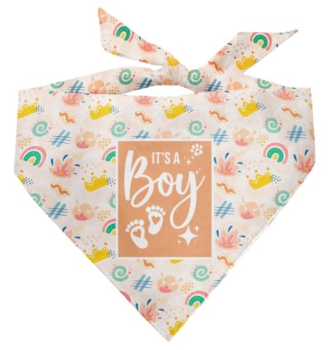 It's A Boy Hundehalstuch, Hundehalstuch, Zubehör, Dreieckstuch für Haustiere, Hunde, Bandana für kleine, mittelgroße und große Hunde, Baby-Ankündigung, Hundehalstuch, Geschenk für Hundeliebhaber (B44) von ZPPRJF