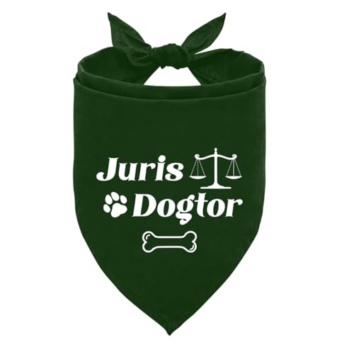 Juris Dogtor Hundehalstuch, Skales of Justice, Hundehalstuch, Dunkelgrün, Hundehalstuch, Abschlussgeschenk, Hundehalstuch für kleine, mittelgroße und große Hunde, Haustier-Dreieckstuch (F40) von ZPPRJF