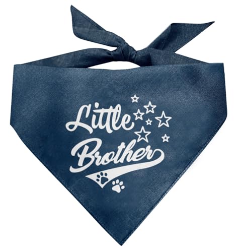 Little Brother Hund Bandana, Hund Bandana, Haustier Hund Schal Zubehör, Haustier Hund Geschlecht Enthüllendes Dreieck Schal, Lustiges Niedliches Hund Bandana, Hundehalstuch für Kleine Mittlere Große von ZPPRJF