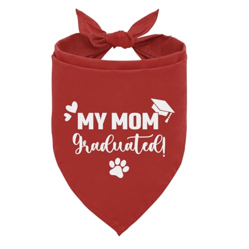 My Mom Hundehalstuch, Welpenschal für Abschlussankündigung, rotes Haustier-Hundehalstuch, Geschenk für Hunde, Katzenliebhaber, Abschlussgeschenk für kleine, mittelgroße und große Hunde My Mom Hundehalstuch, Welpenschal für Abschlussankündigung, rotes Haustier-Hundehalstuch, Geschenk für Hunde, Katzenliebhaber, Abschlussgeschenk für kleine, mittelgroße und große Hunde von ZPPRJF