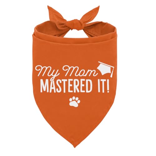 My Mom Mastered It Bandana für Hunde, Abschlussfeier, Ankündigung, Geschenk, Abschlussfeier, Welpen, Kleidung, Geschenke, orangefarbenes Hundehalstuch, Geschenk für Hundeliebhaber My Mom Mastered It Bandana für Hunde, Abschlussfeier, Ankündigung, Geschenk, Abschlussfeier, Welpen, Kleidung, Geschenke, orangefarbenes Hundehalstuch, Geschenk für Hundeliebhaber von ZPPRJF
