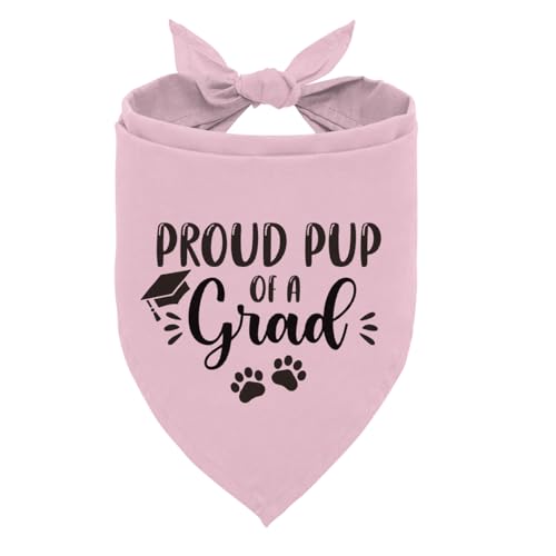 Outfit-Kostüme für stolze Welpen von einem Abschluss, rosa Hundehalstuch, Welpenschal für Abschlussankündigung, Abschlussgeschenk für kleine, mittelgroße und große Hunde Outfit-Kostüme für stolze Welpen von einem Abschluss, rosa Hundehalstuch, Welpenschal für Abschlussankündigung, Abschlussgeschenk für kleine, mittelgroße und große Hunde von ZPPRJF