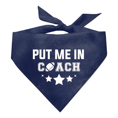 Put Me in Coach Hundehalstuch, dunkelblau, lustiges süßes Hundehalstuch, Haustier-Hunde-Dreieckschal, Haustier-Hundeschal, Zubehör, Geschenk für Hundeliebhaber, Hundehalstuch für kleine, mittelgroße von ZPPRJF