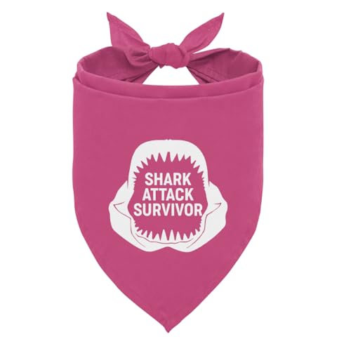 Shark Attack Survivor Hundehalstuch, Hai-Haustier-Schal, Zubehör für kleine, mittelgroße Hunde und Katzen, Foto-Requisite, rosa Hundehalstuch, Sommer-Strand-Haustier-Dreieck-Schal, Geschenke für Shark Attack Survivor Hundehalstuch, Hai-Haustier-Schal, Zubehör für kleine, mittelgroße Hunde und Katzen, Foto-Requisite, rosa Hundehalstuch, Sommer-Strand-Haustier-Dreieck-Schal, Geschenke für von ZPPRJF