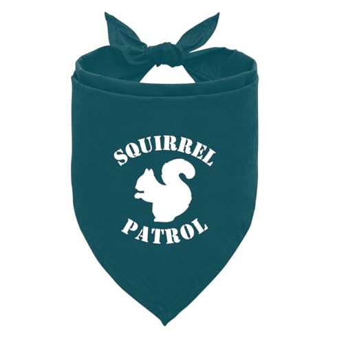 Squirrel Patrol Hundehalstuch, blaugrün, Hundehalstuch, lustiges süßes Hundehalstuch, Eichhörnchen-Kostüm für Hunde, Haustier-Hunde-Dreieck-Schal, Hunde-Bandana für kleine, mittelgroße und große Hunde Squirrel Patrol Hundehalstuch, blaugrün, Hundehalstuch, lustiges süßes Hundehalstuch, Eichhörnchen-Kostüm für Hunde, Haustier-Hunde-Dreieck-Schal, Hunde-Bandana für kleine, mittelgroße und große Hunde von ZPPRJF