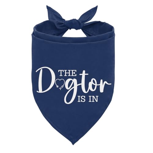 The Dogtor is in Dog Halstuch, lustiges süßes Therapie-Hundehalstuch, für Hundeliebhaber, Haustier-Schal, Zubehör für kleine, mittelgroße Hunde und Katzen, Foto-Requisite, dunkelblaues The Dogtor is in Dog Halstuch, lustiges süßes Therapie-Hundehalstuch, für Hundeliebhaber, Haustier-Schal, Zubehör für kleine, mittelgroße Hunde und Katzen, Foto-Requisite, dunkelblaues von ZPPRJF